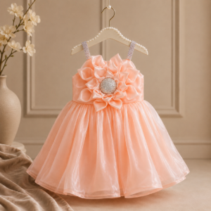 Peach Flower Dress